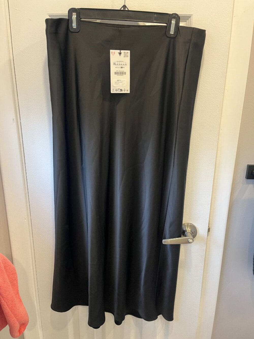 Zara Satin Effect Midi Skirt Size XL New with Tags - Picture 2 of 5